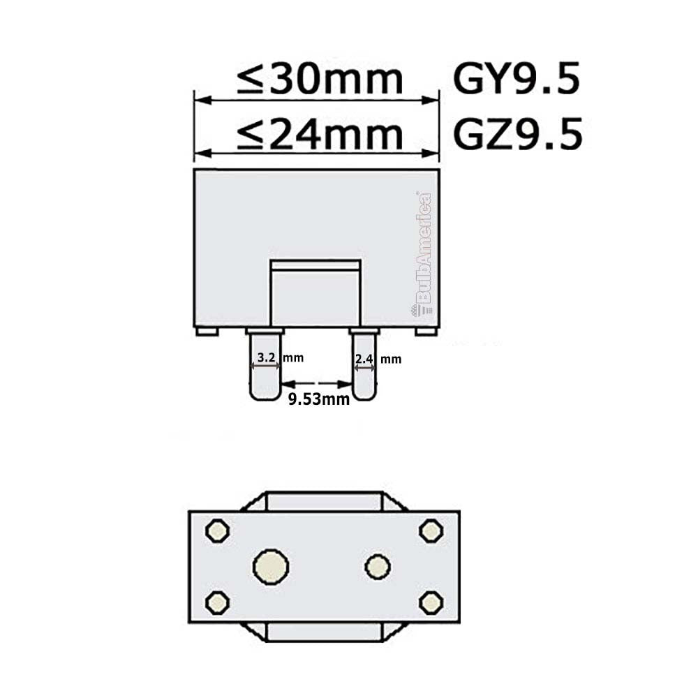 Narva 58325 EXM 6134 LL 6.6A 45W GZ9.5 Base Airfield Bulb