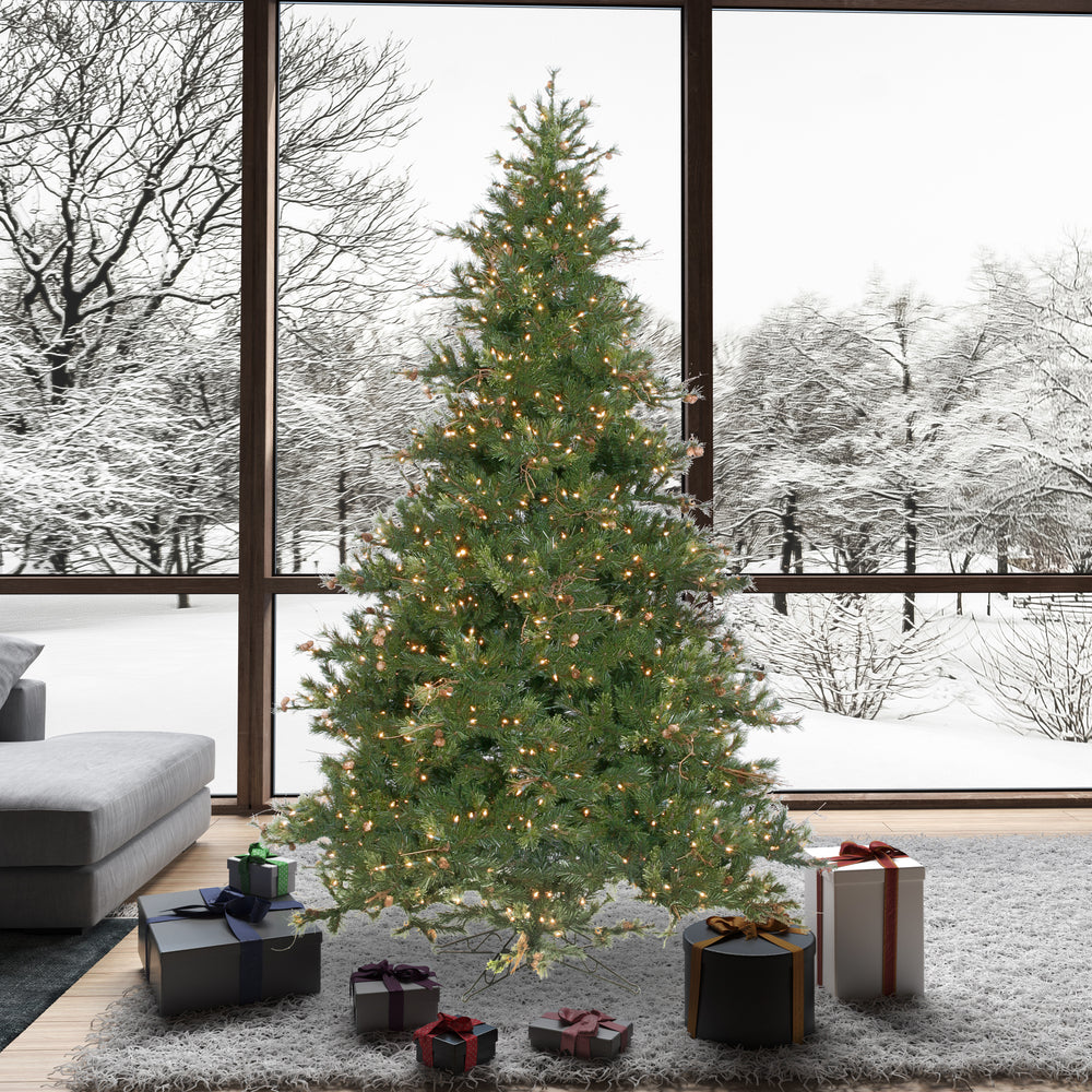 Vickerman 9ft.Mixed Country Pine Artificial Christmas Tree in LED Lights