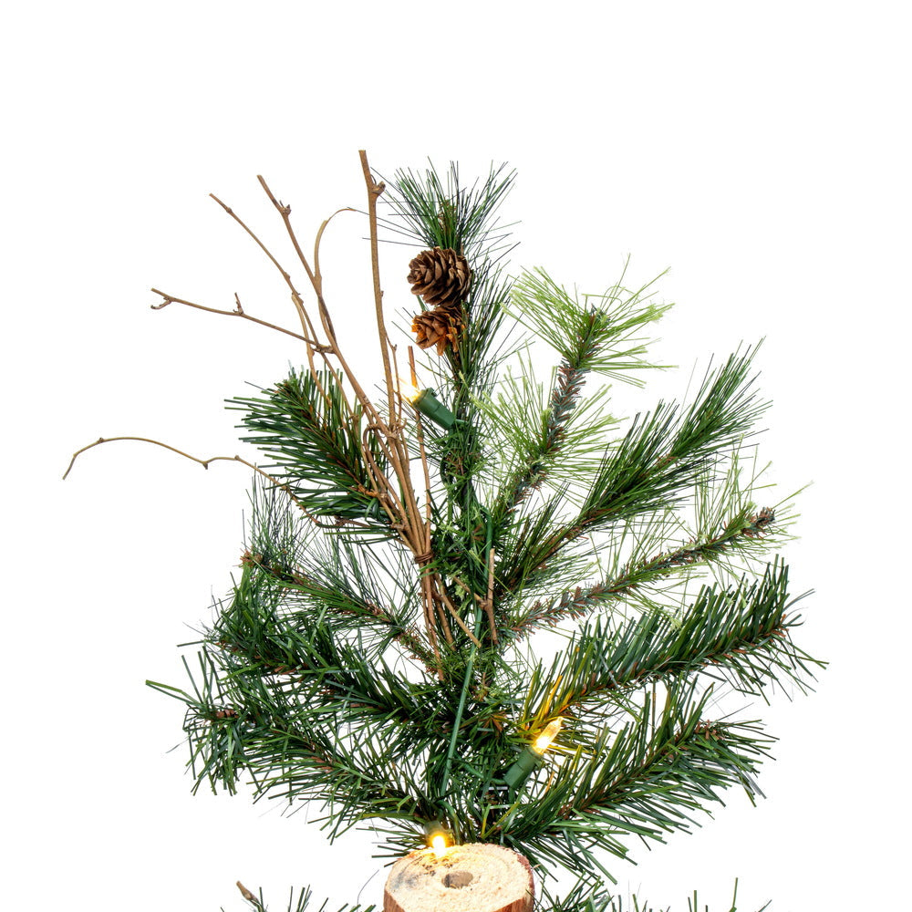 Vickerman 7ft. Mixed Country Alpine Artificial Christmas Tree in LED Lights