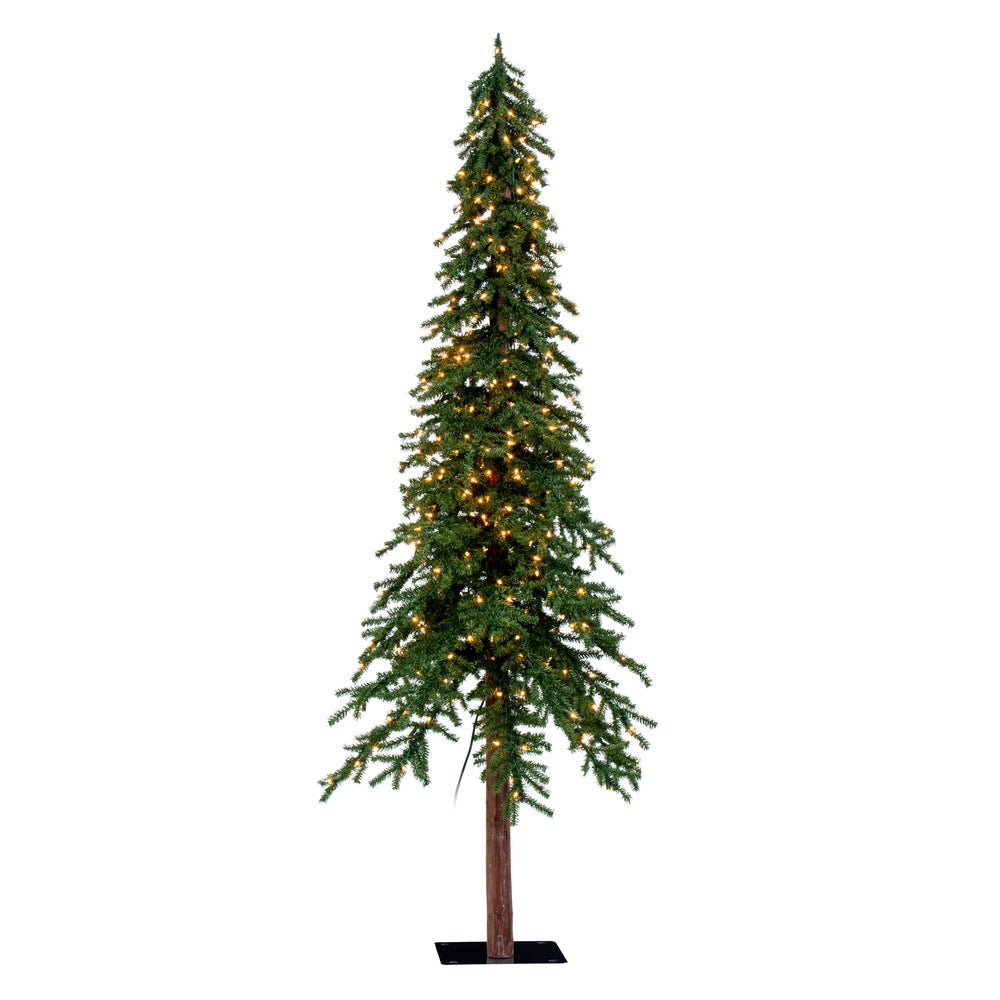 Vickerman 8ft. x 50in. Alpine Artificial Christmas Tree Warm White LED Lights