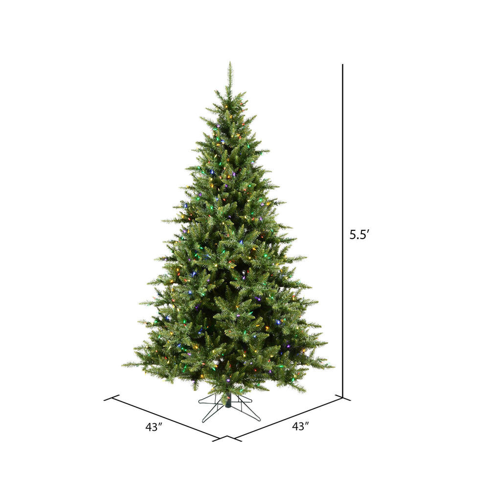 Vickerman 5.5ft. Camdon Fir Artificial Christmas Tree Multi-Colored LED Lights