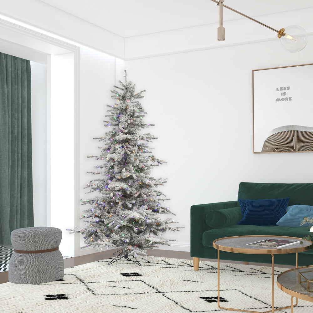 Vickerman 8.5ft. Sierra Fir Artificial Christmas Tree Multi-Colored LED lights