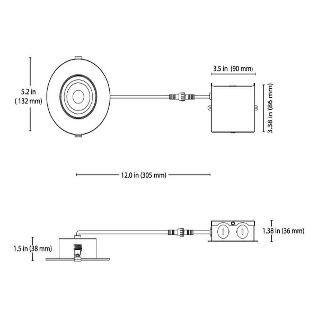 Nicor 4-in Oil-Rubbed Bronze Selectable Gimbal LED Recessed Downlight