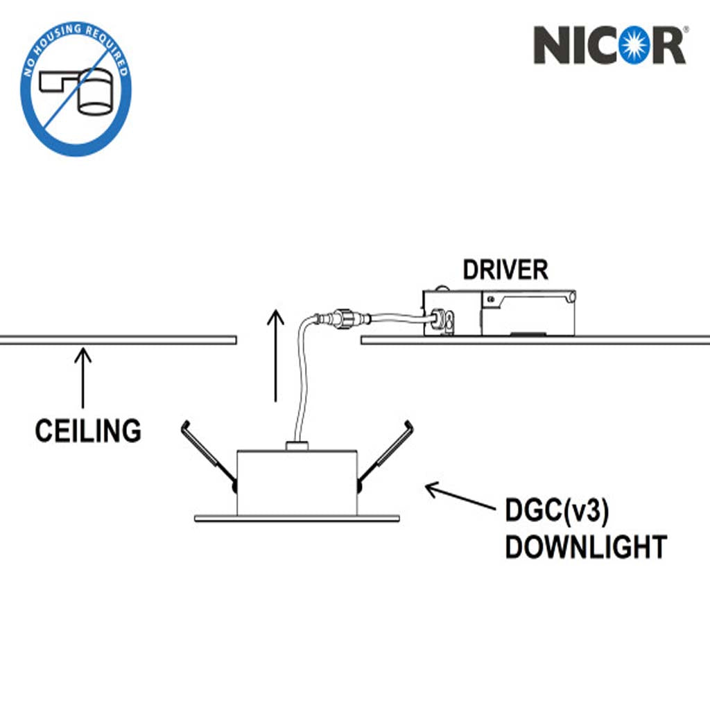 Nicor 4-in White Selectable Canless Adjustable Gimbal LED Recessed Downlight