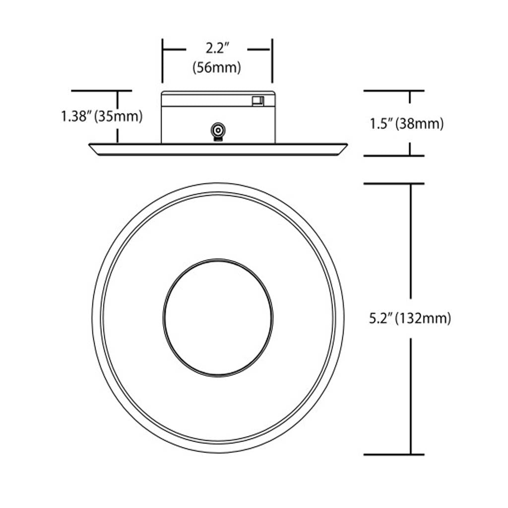 Nicor LED Flush Mount Ceiling Light 3000K with Round Oil-Rubbed Bronze Trim