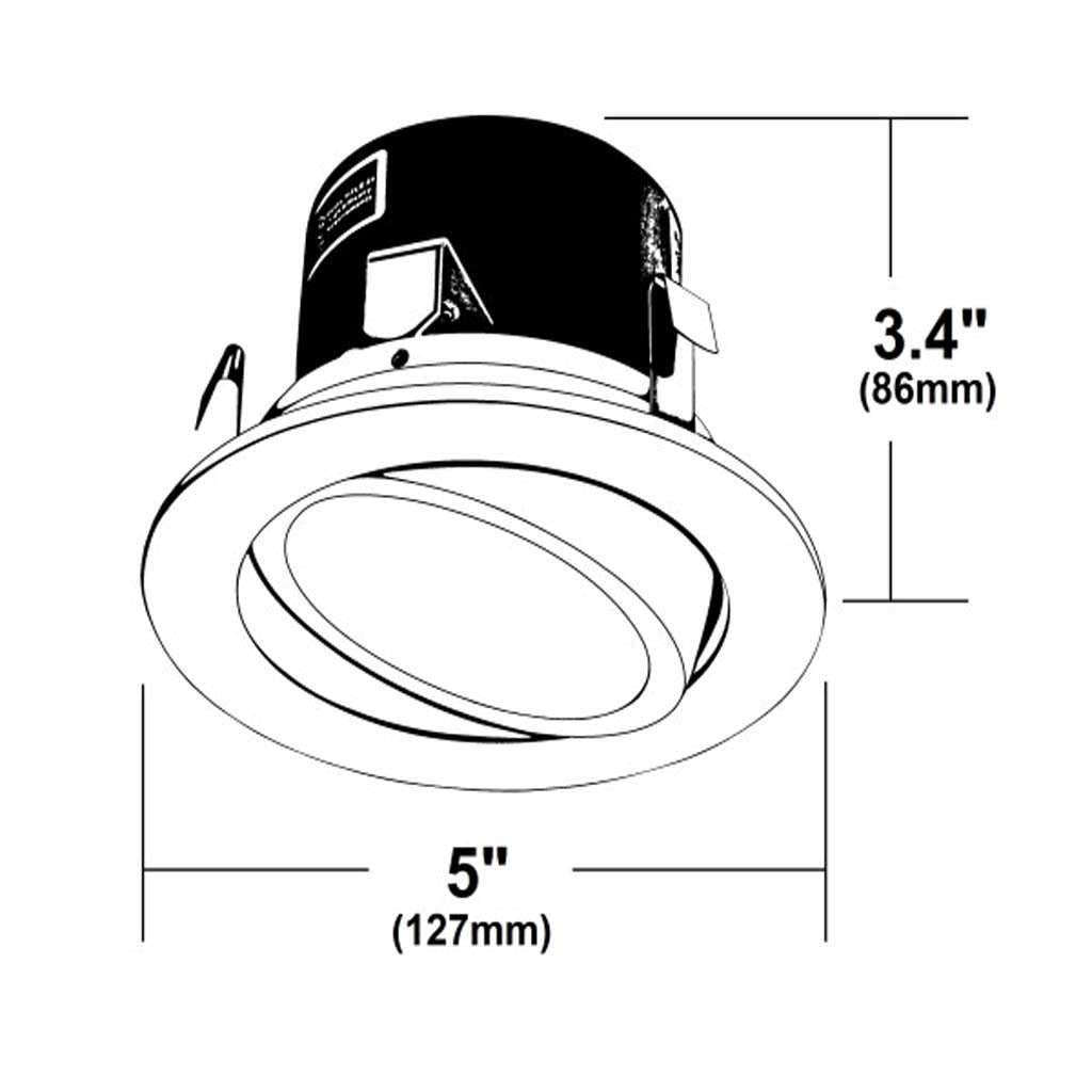 Nicor DLG4 Series 4-in Oil-Rubbed Bronze LED 3000K Gimbal Downlight