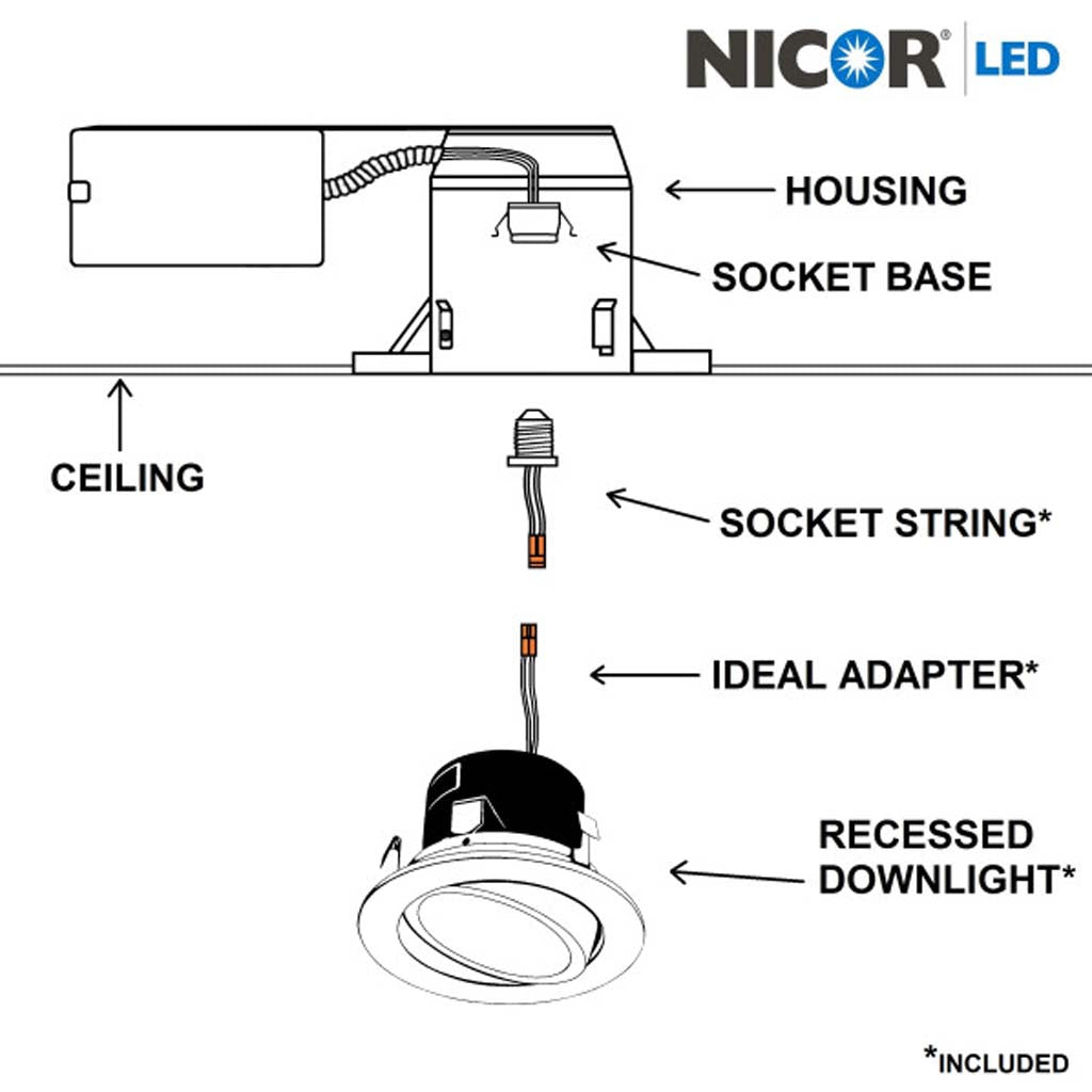 Nicor DLG4 Series 4-in Oil-Rubbed Bronze LED 4000K Gimbal Downlight