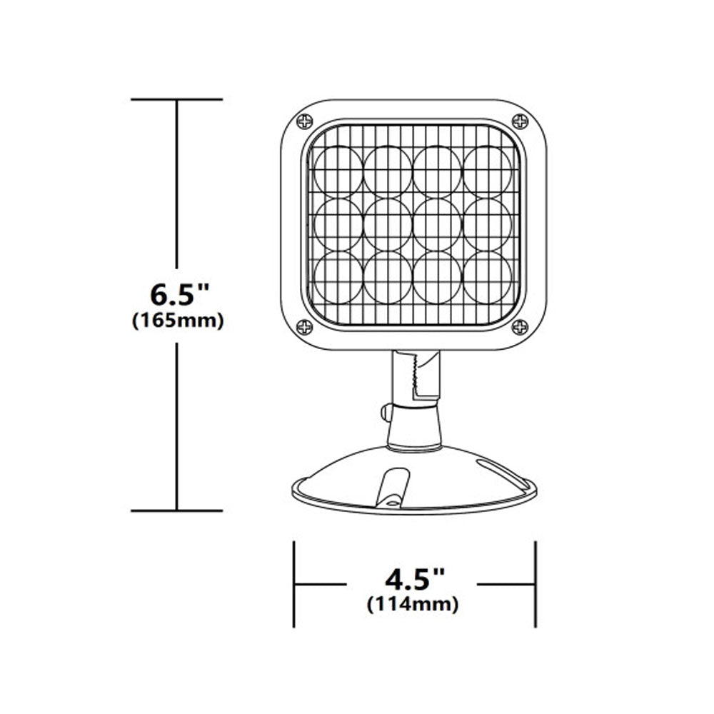NICOR Single Head Wet Location LED Emergency Remote Light Fixture