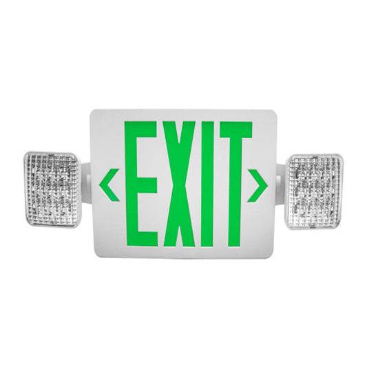 Nicor ECL3 Self-Diagnostic LED Emergency Exit Sign Combo Green Lettering