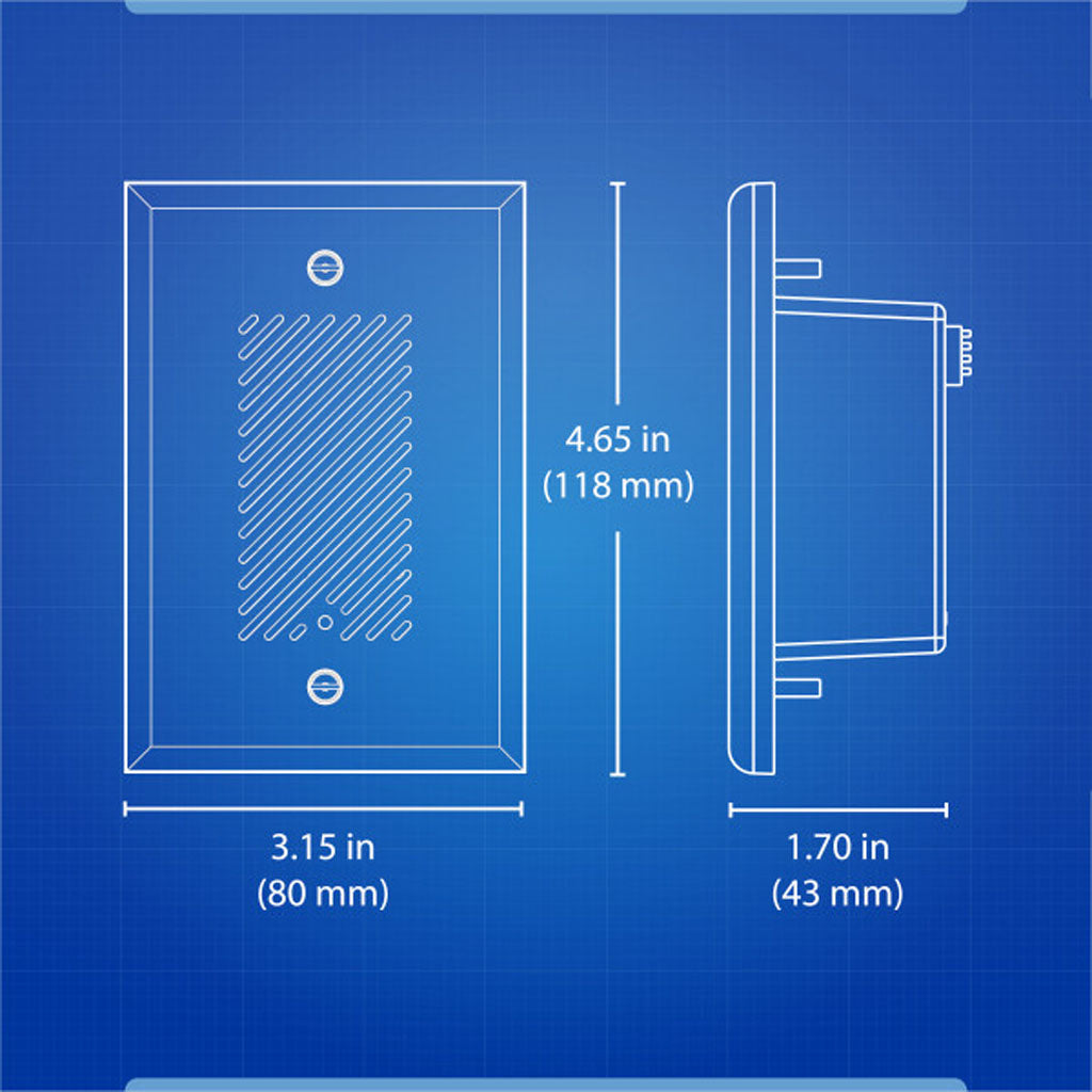 Nicor Single-Gang Electronic Door Chime Kit with Architectural Stucco Button