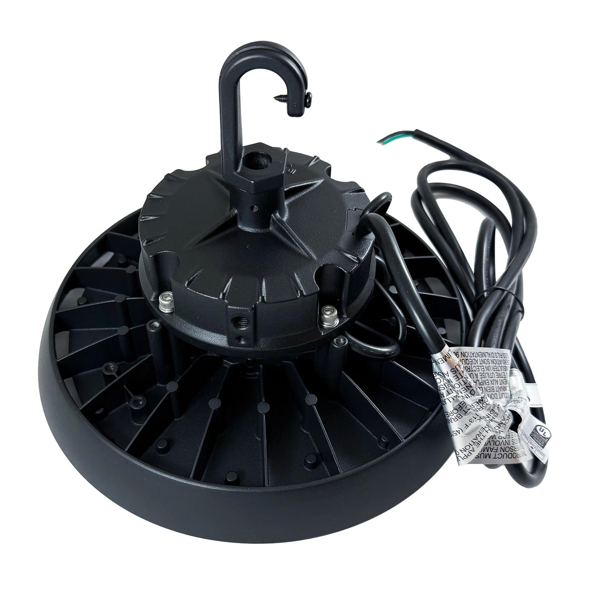 UFO LED High Bay 100W 14,533Lumens 5000K  100-277V Dimmable Black Finish