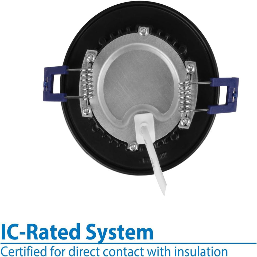 NICOR 3-in 8w Black LED Downlight Kit CCT Selectable