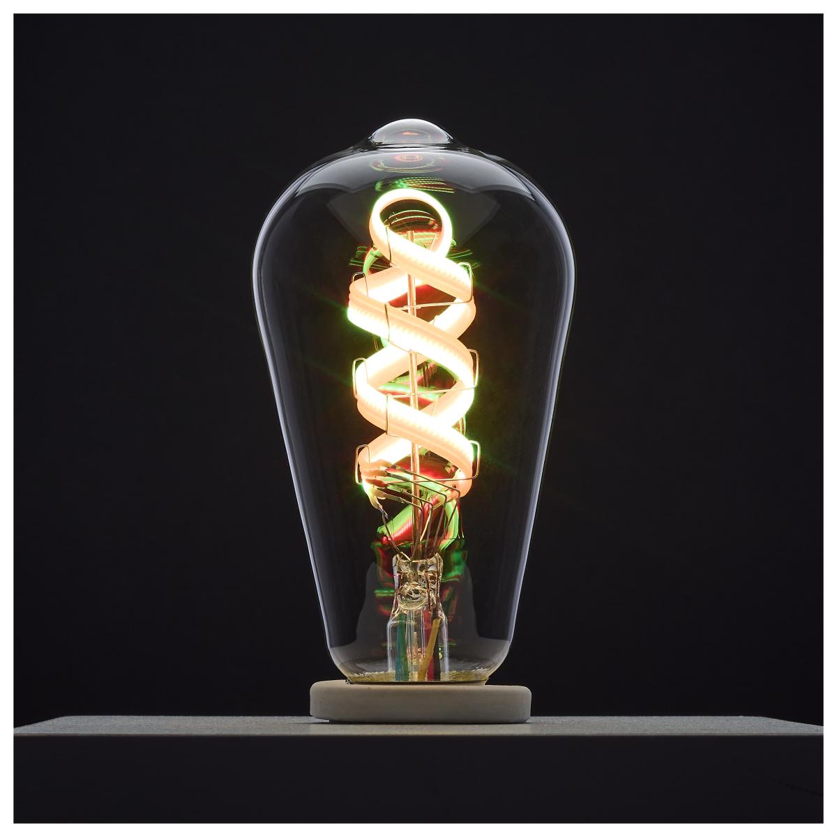 Satco 6w ST19 LED 2700K-5000K RGB/White Starfish Clear E26 Base