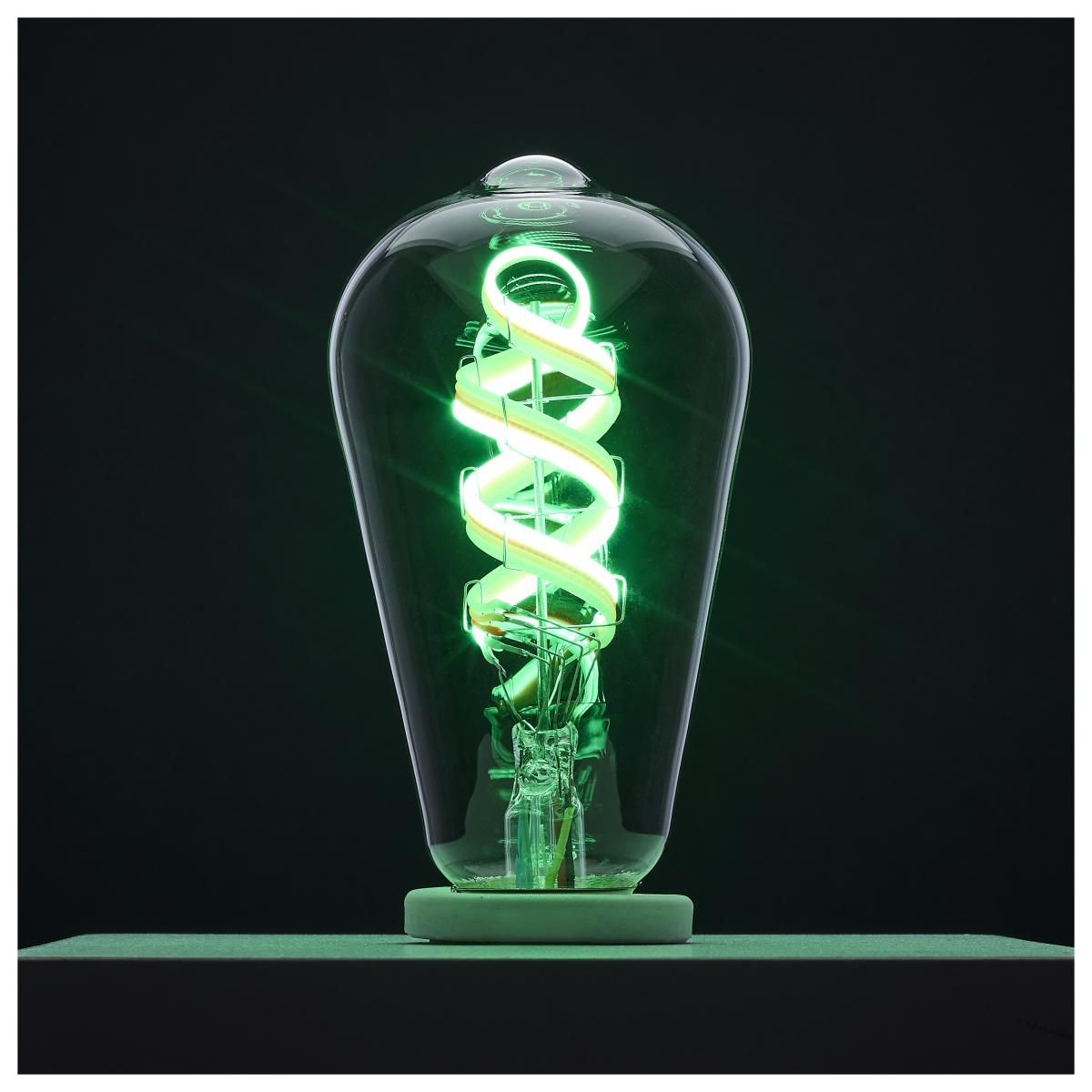 Satco 6w ST19 LED 2700K-5000K RGB/White Starfish Clear E26 Base