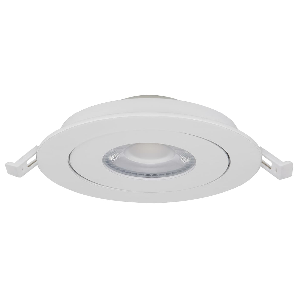 Satco 4-in 9W LED Gimbal LED Downlight RGBW Round White Finish 120-277v
