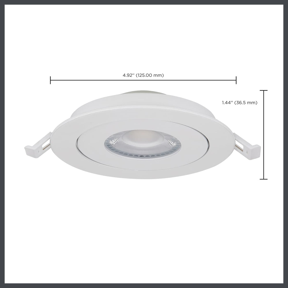 Satco 4-in 9W LED Gimbal LED Downlight RGBW Round White Finish 120-277v