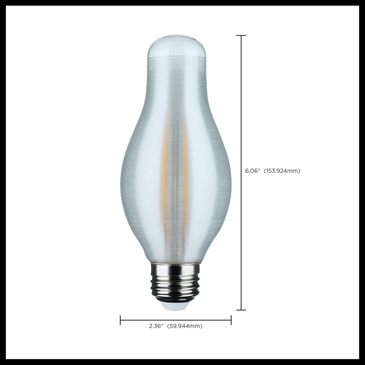 Satco 7w H19 LED 5000K Natural Light CCT E26 Medium Base Satin Spun Finish 120v