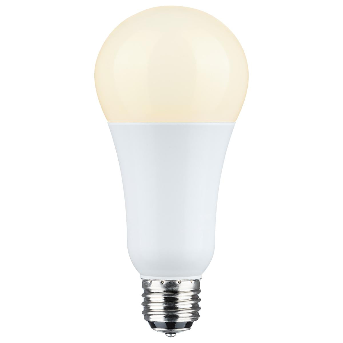Satco A21 LED 3-Way Lamp Wattage Tunable 2700K E26d Double Contact Base 120v