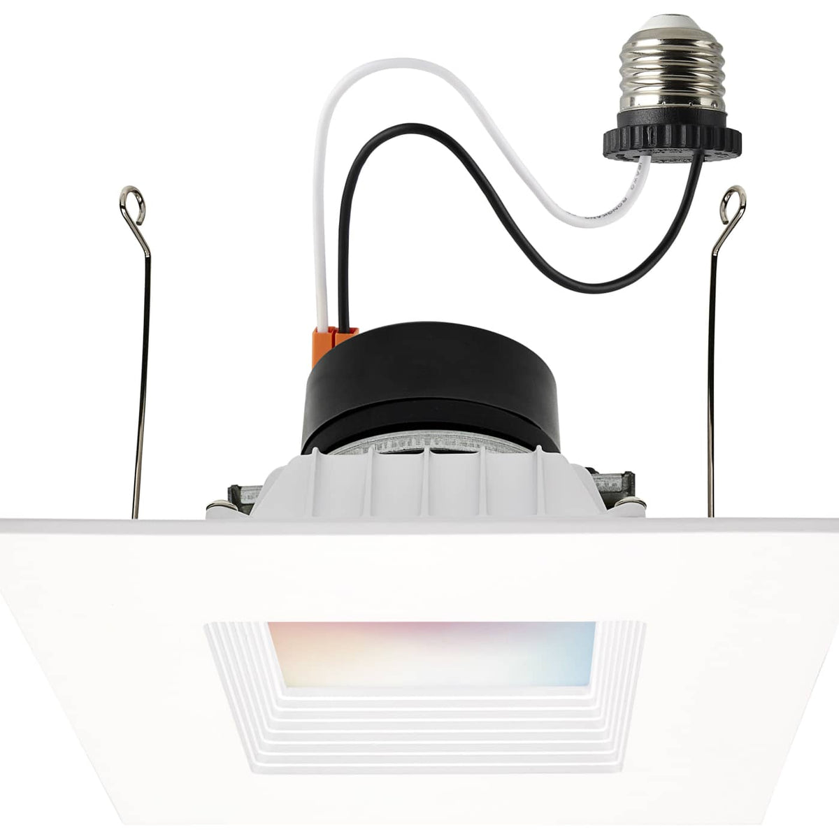 Satco 5-6-in 13W LED Retrofit Downlight RGBTW Square White Finish