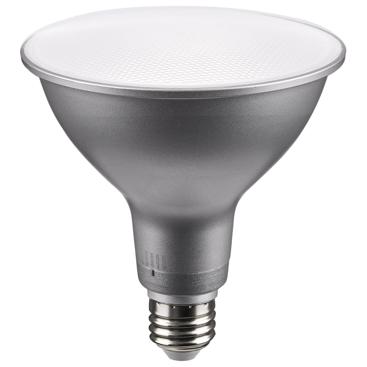 Satco 13.3w PAR38 LED E26 Base 60deg 120v CCT Tunable Silver Finish Bulb