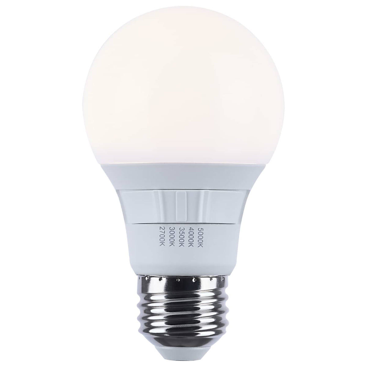 4Pk - Satco 6w A19 LED CCT Selectable Medium Base Frost Finish 120v Bulb