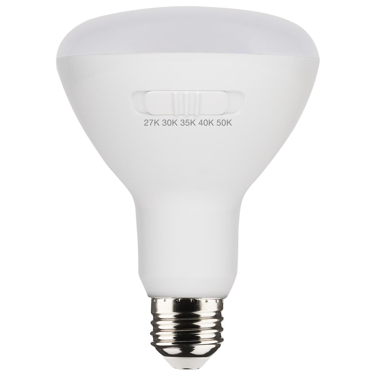 Satco 8.5w BR30 LED 120v CCT Selectable 90 CRI White Finish Bulb