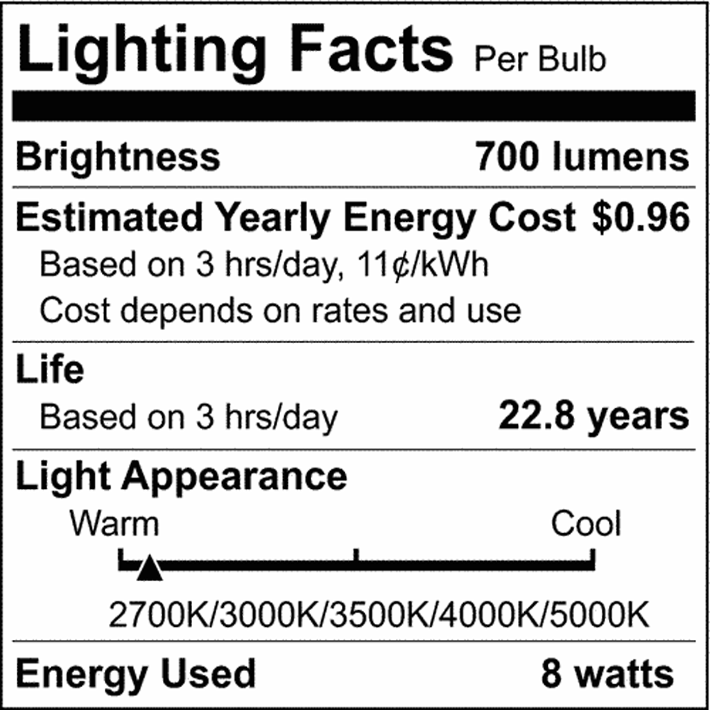 Satco 8.5w BR30 LED 120v CCT Selectable 90 CRI White Finish Bulb