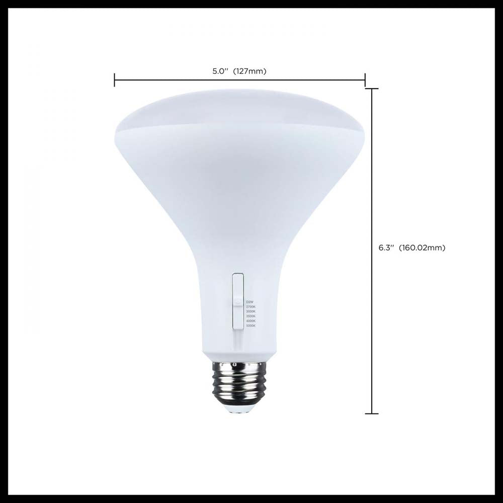 11w BR40 LED Reflector Bulb CCT Selectable Warm White to Natural Light 120v