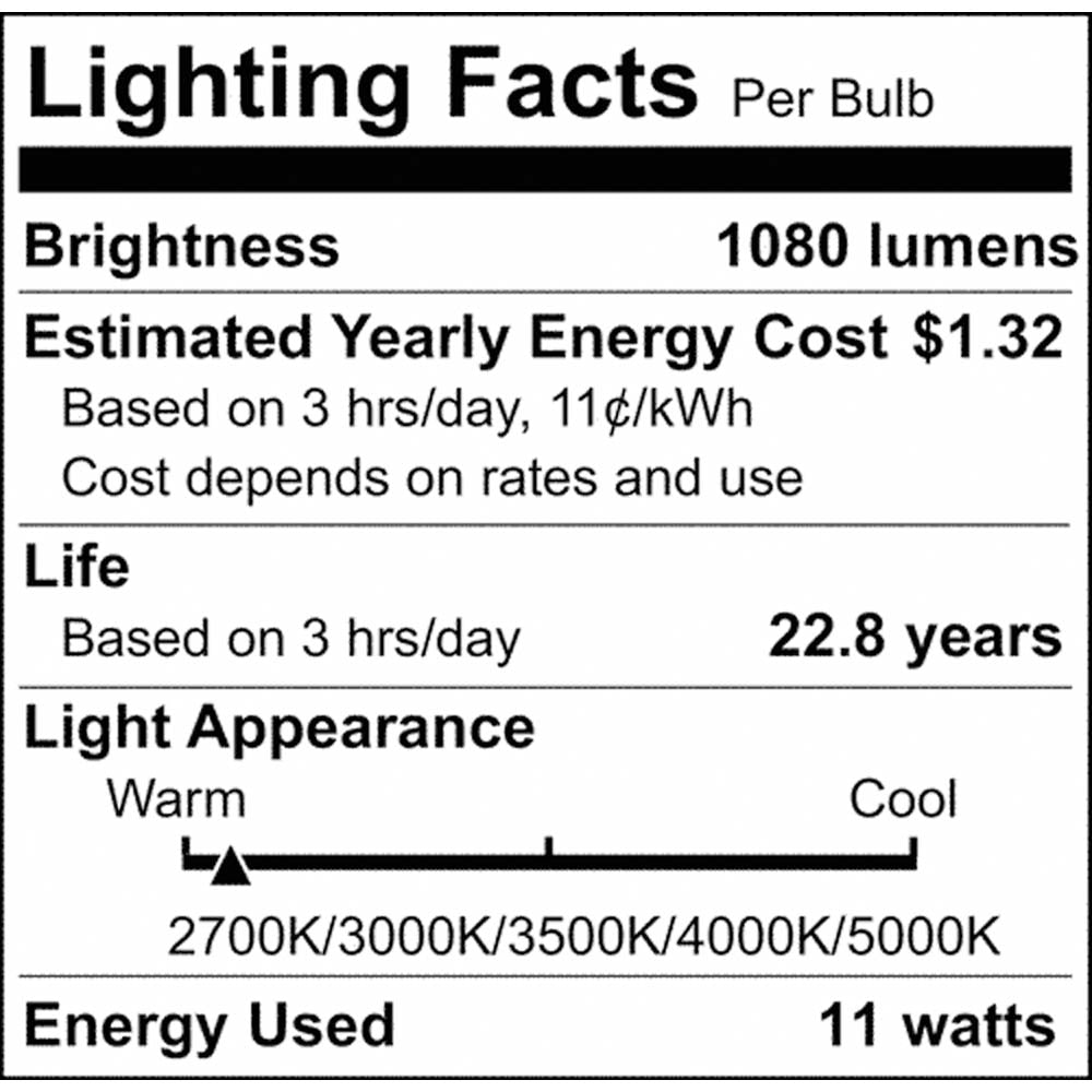 11w BR40 LED Reflector Bulb CCT Selectable Warm White to Natural Light 120v