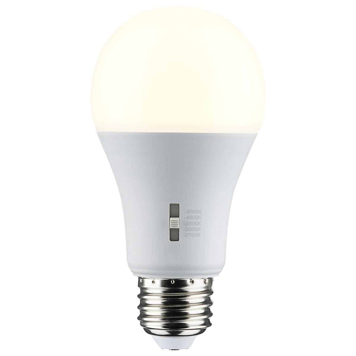 Satco 8.8w A19 LED Medium Base 120v CCT Selectable White Finish Bulb