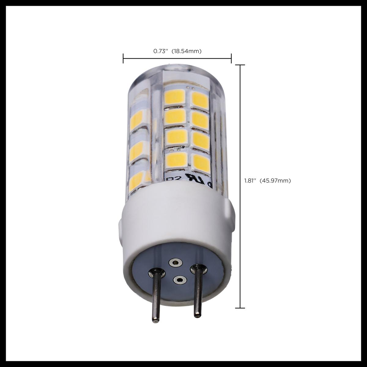 Satco 4.5w T6 LED 120v GY6.35 Base 5000k Clear Finish Bulb