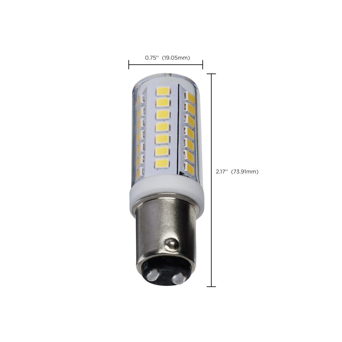 Satco 5w T6 LED 120v DC Base 5000k Clear Finish Bulb