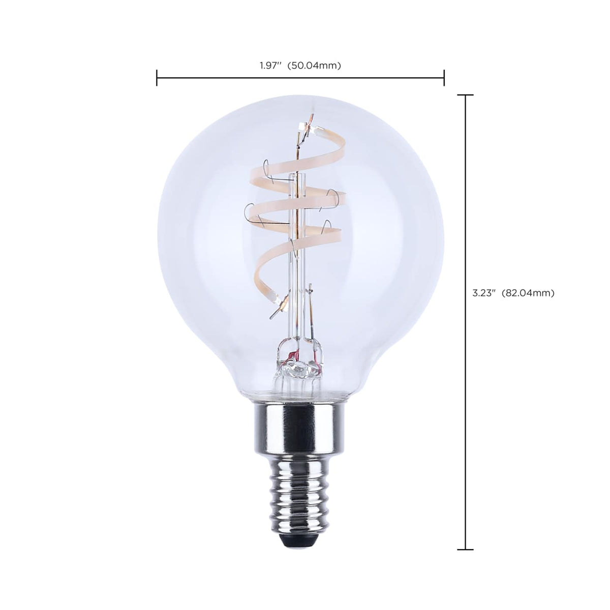 Satco 4w G16.5 LED Reminiscent Flex Gray Coil Filament E12 2700K 120v Bulb
