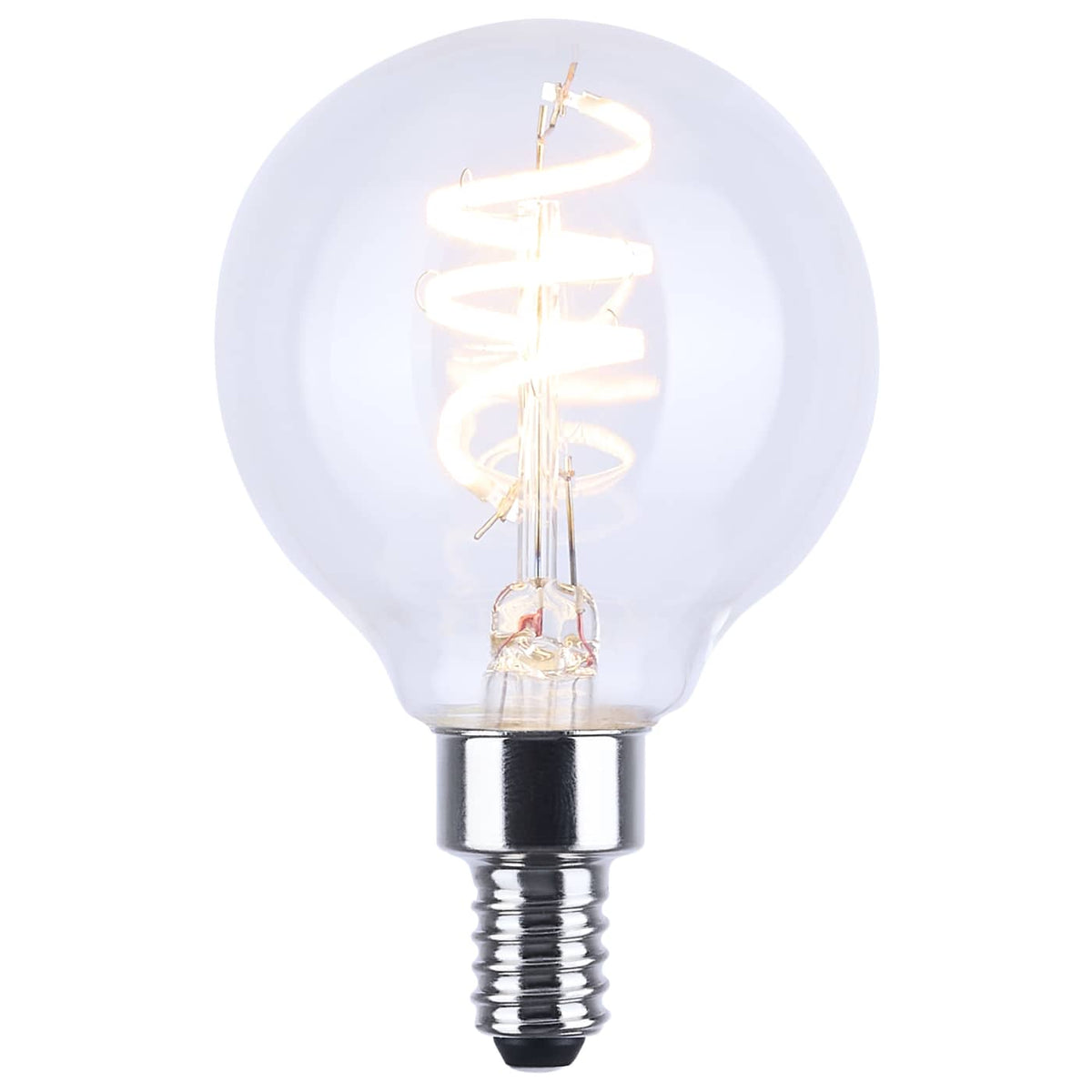 Satco 4w G16.5 LED Reminiscent Flex Gray Coil Filament E12 3000K 120v Bulb