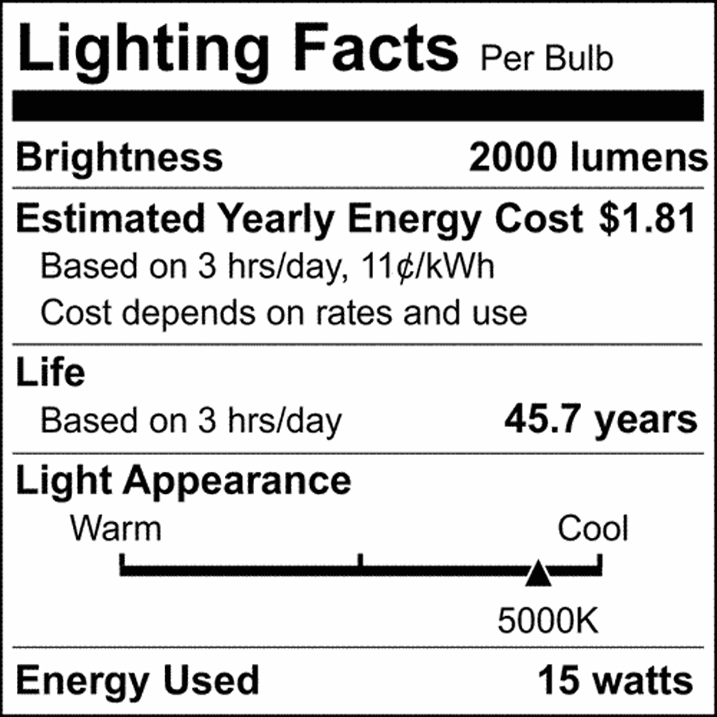 Satco 15w LED HID Replacement ED17 5000K E26 Base 120-277v White Finish Bulb