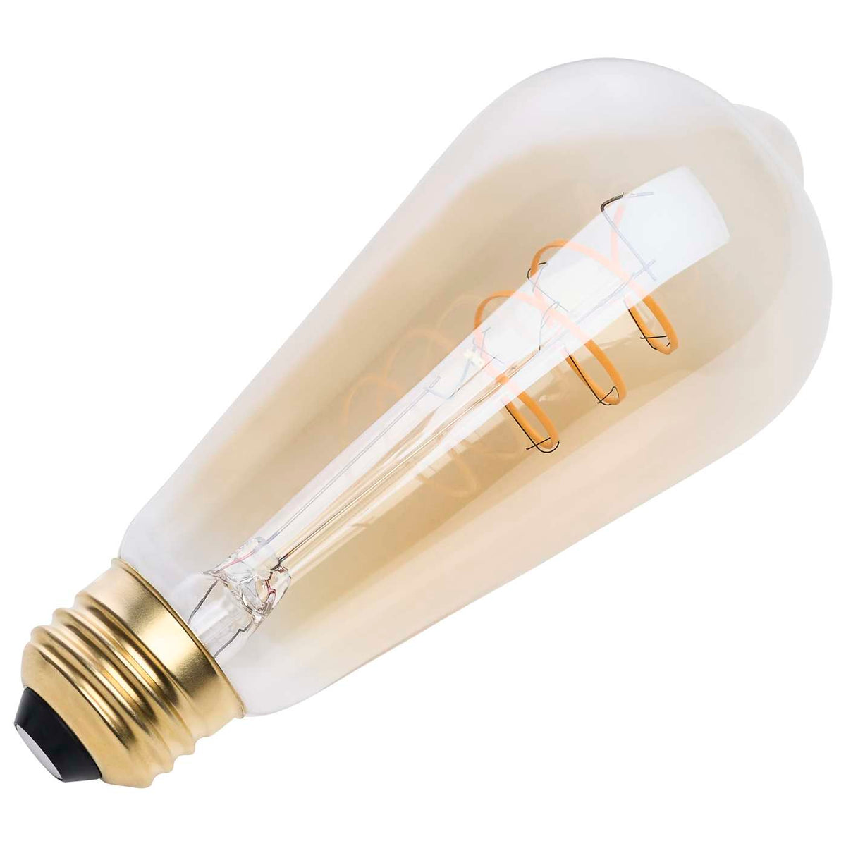Satco 8w ST19 LED 2000K CCT Selectable E26 Base Clear Glass 120v Bulb
