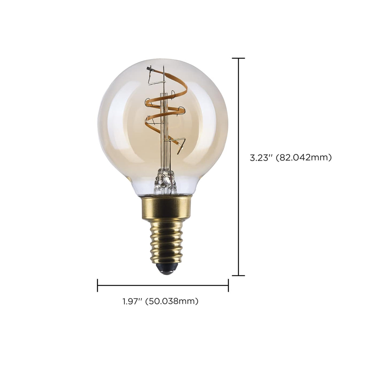 Satco 3.5w G16.5 LED 2000K CCT Candelabra Base Clear Glass 120v Bulb