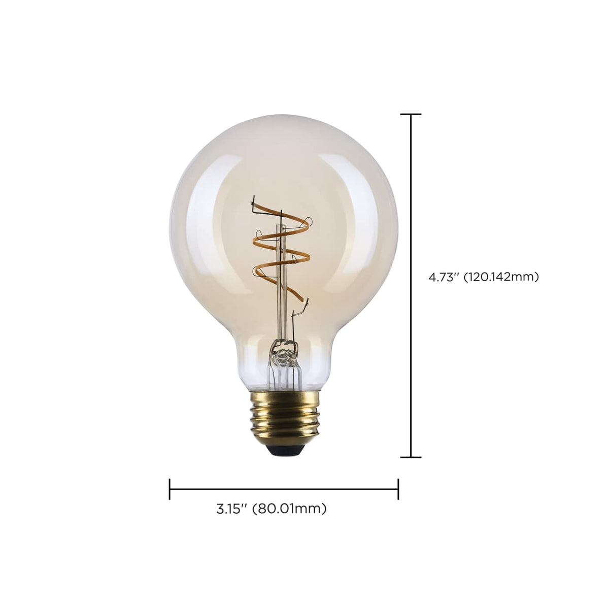Satco 3.5w G25 LED 2000K CCT Selectable E26 Base Clear Glass 120v Bulb