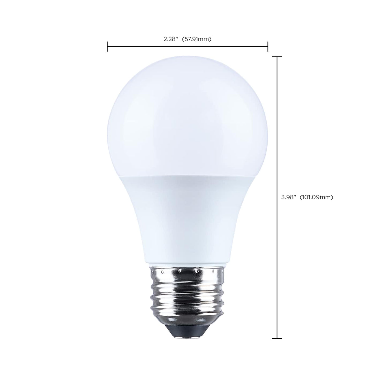 4Pk - Satco 8.5w LED A19 4000K CCT Selectable E26 Base 120v Bulb