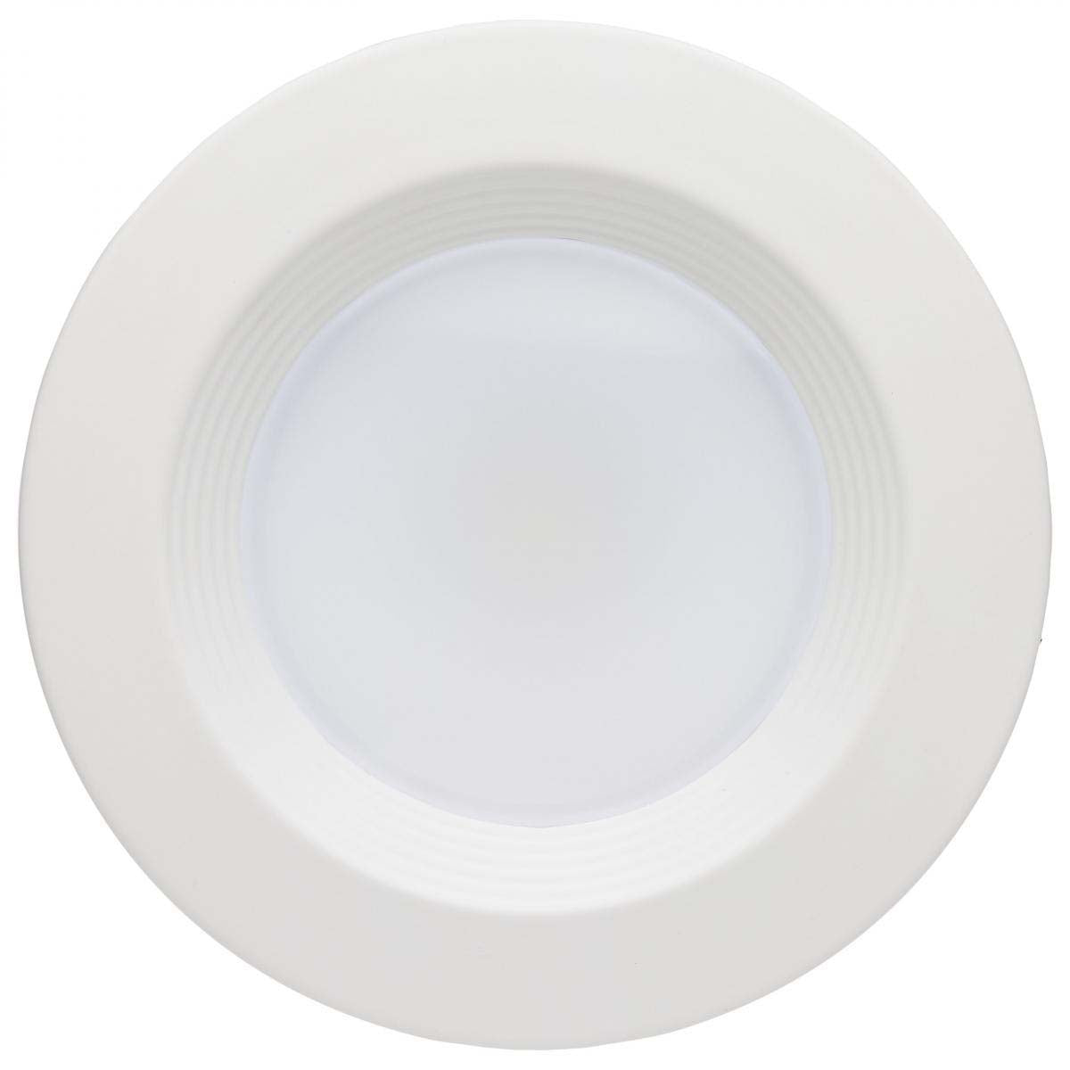 4-in LED Retrofit Downlight Wattage Lumens & CCT Selectable Round White Finish