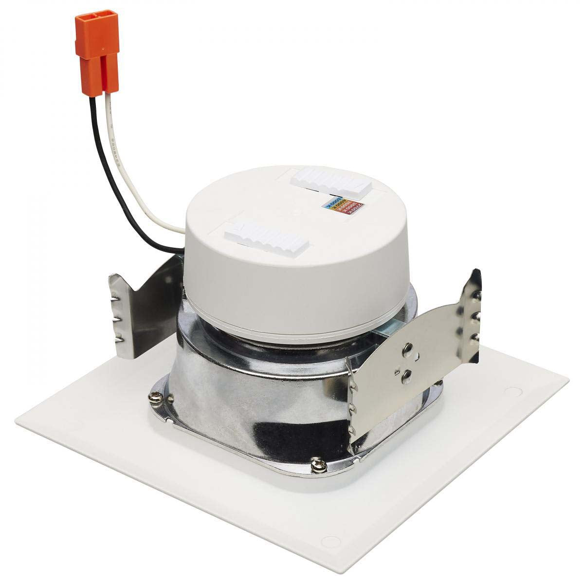 LED Retrofit Downlight Wattage Lumens & CCT Selectable 120v Square White Finish