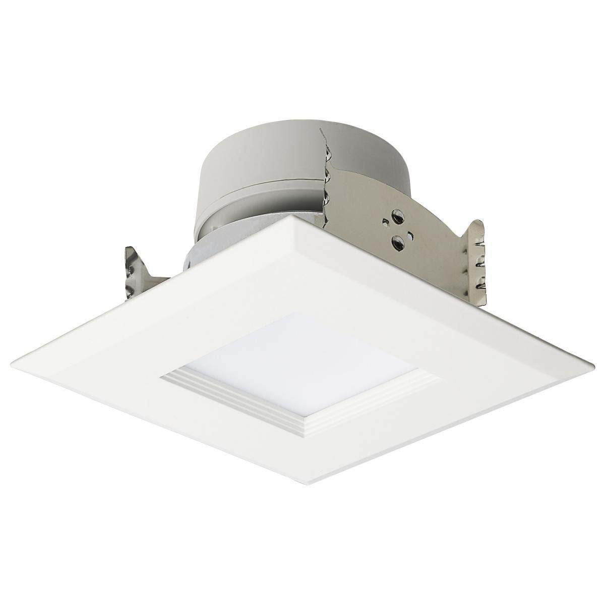 LED Retrofit Downlight Wattage Lumens & CCT Selectable 120v Square White Finish