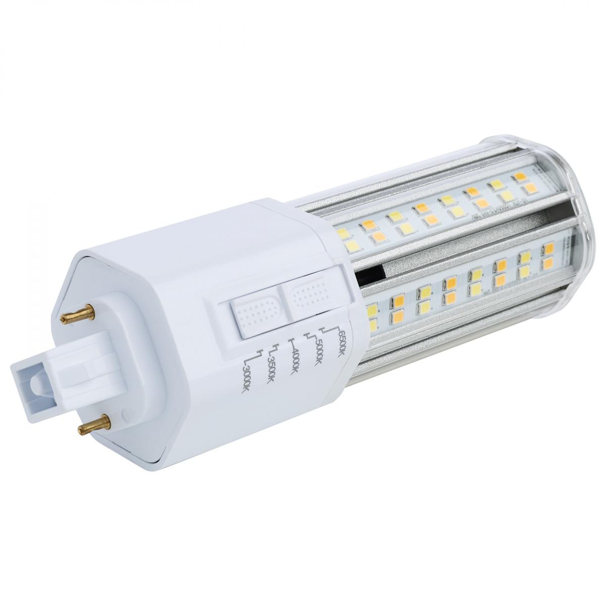 Satco 18w LED PL 2-Pin G24d CCT Tunable 120-277v White Finish Type B Bulb