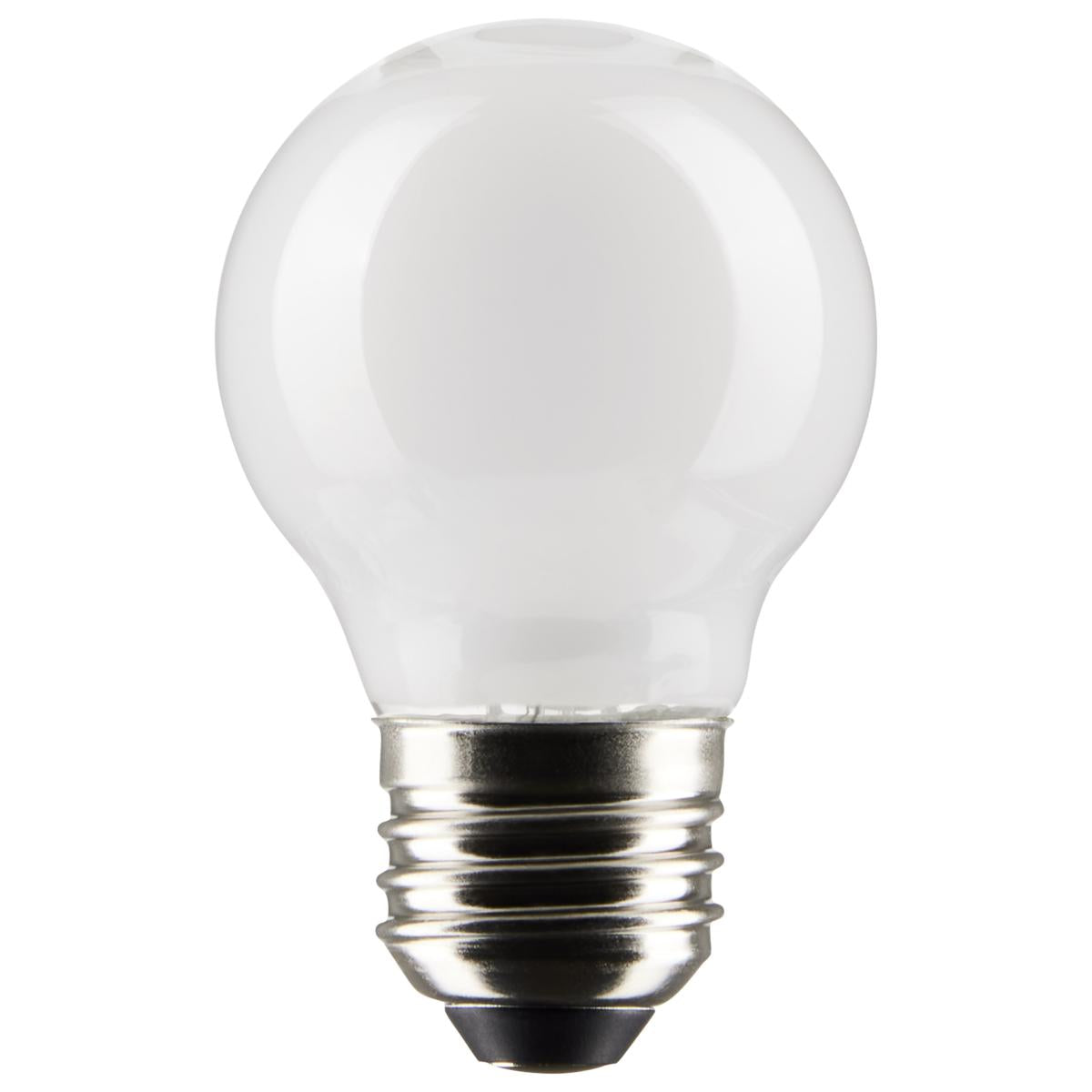 2Pk - Satco 4.5w G16.5 LED E26 Medium Base 5000K 120v White Finish Bulb