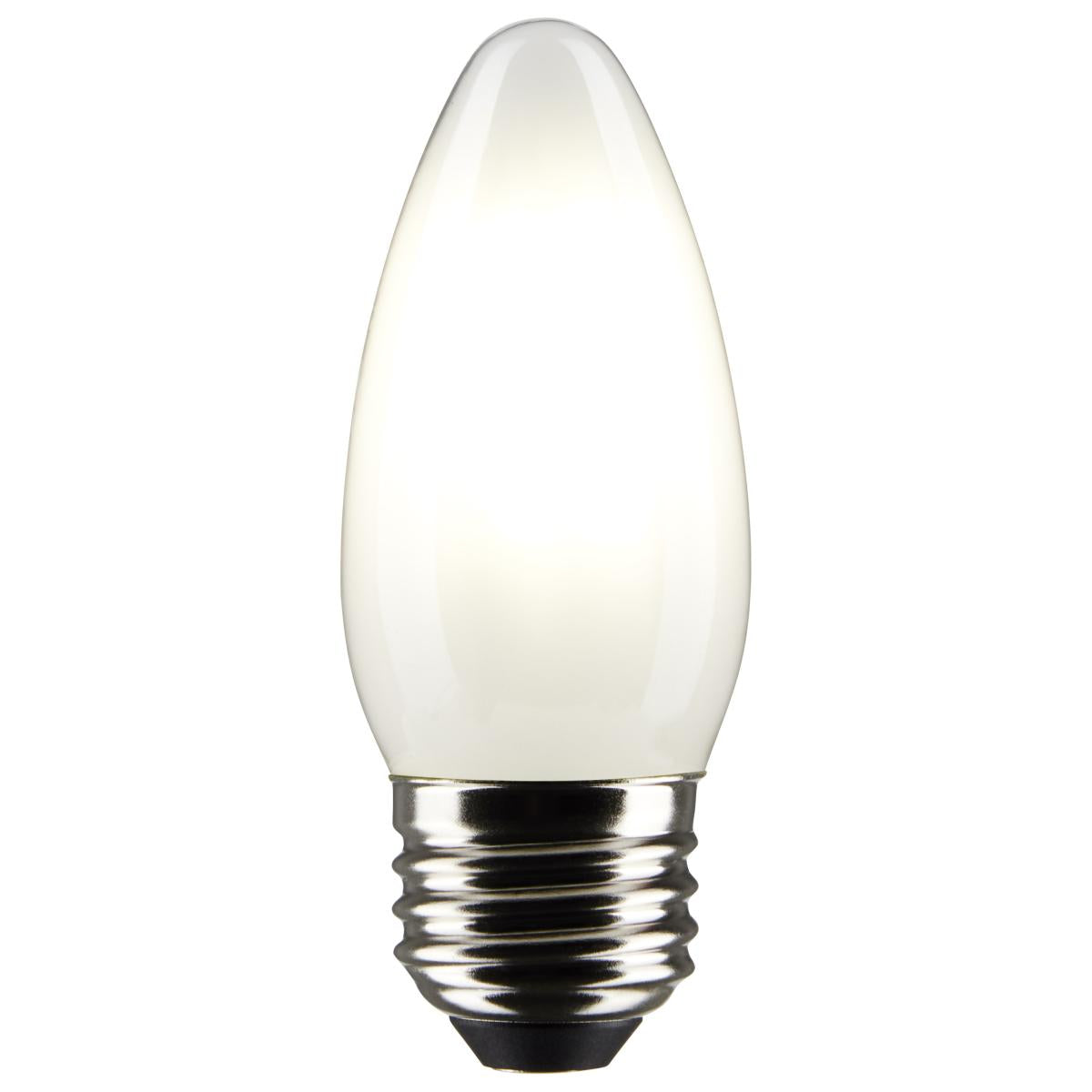 2Pk - Satco 5.5w B11 LED E26 Medium Base 5000K 120v Frosted Finish Bulb