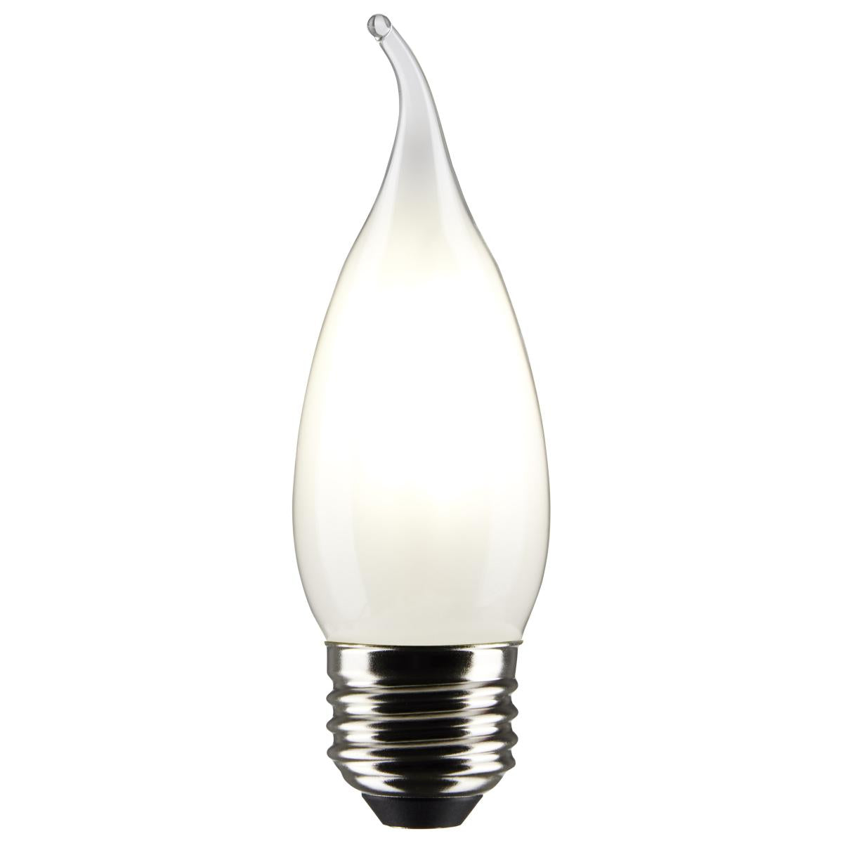 2Pk - Satco 4w CA10 LED E26 Medium Base 5000K 120v Frosted Finish Bulb