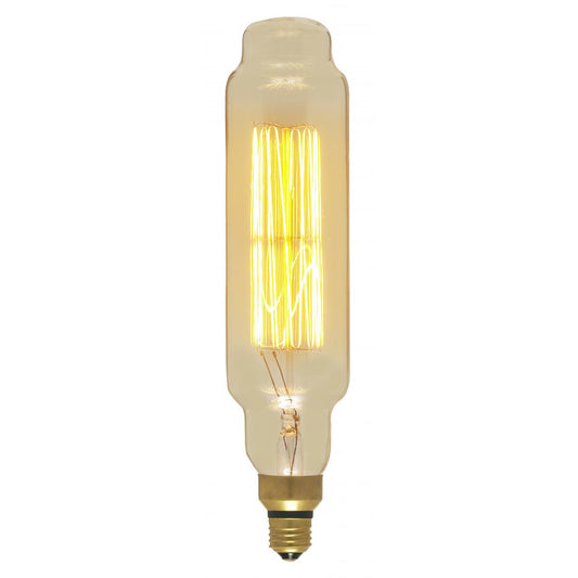 Satco 60w T24 Incandescent vintage style E26 Base 120v 2200K Amber Finish Bulb
