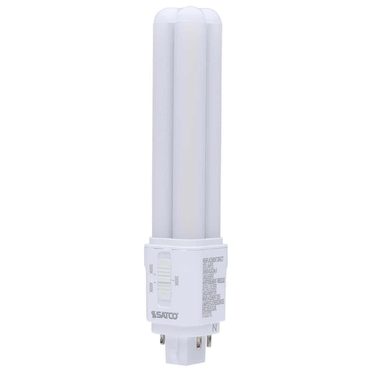 Satco 9.5w LED PL CCT Selectable G24q Base