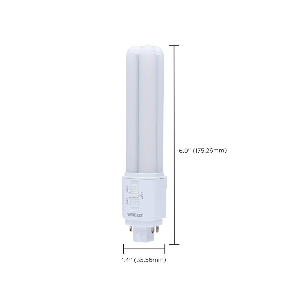 Satco 9.5w LED PL CCT Selectable G24q Base