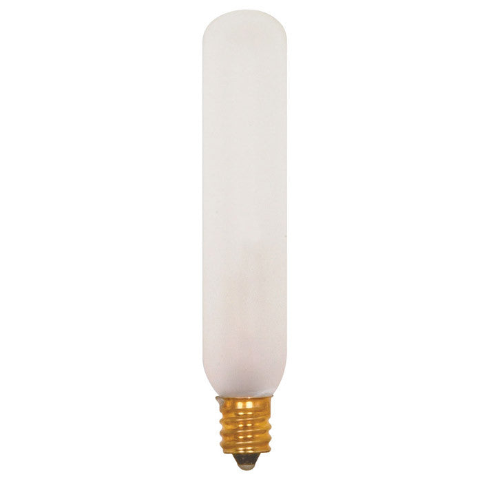 Satco S3315 15W 120V T6 Frost E12 Candelabra Base Incandescent light bulb